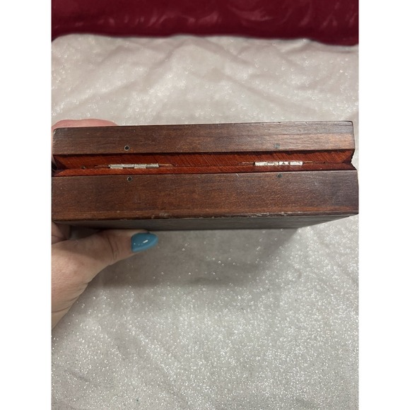 VTG BEAUTIFUL Handcrafted Rosewood Jewelry chest 5 x 3.5 x 1.5 (1506) - Picture 6 of 10